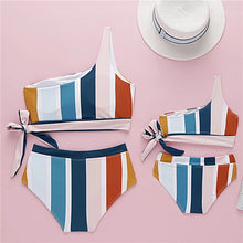 Load image into Gallery viewer, Matching Mommy and Me Stripe Swimsuits
