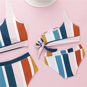 Matching Mommy and Me Stripe Swimsuits